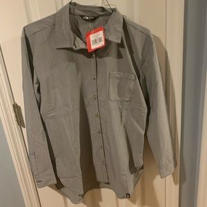 Women’s M The North Face Button Down Shirt Gray
